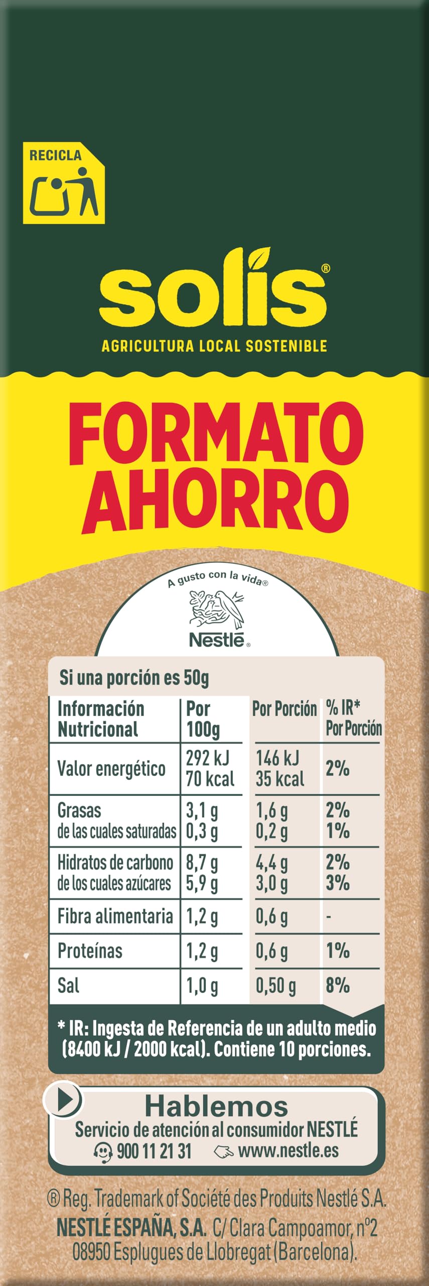 Solis Tomate Frito Formato Ahorro Brick 500 g (salsa de tomate)
