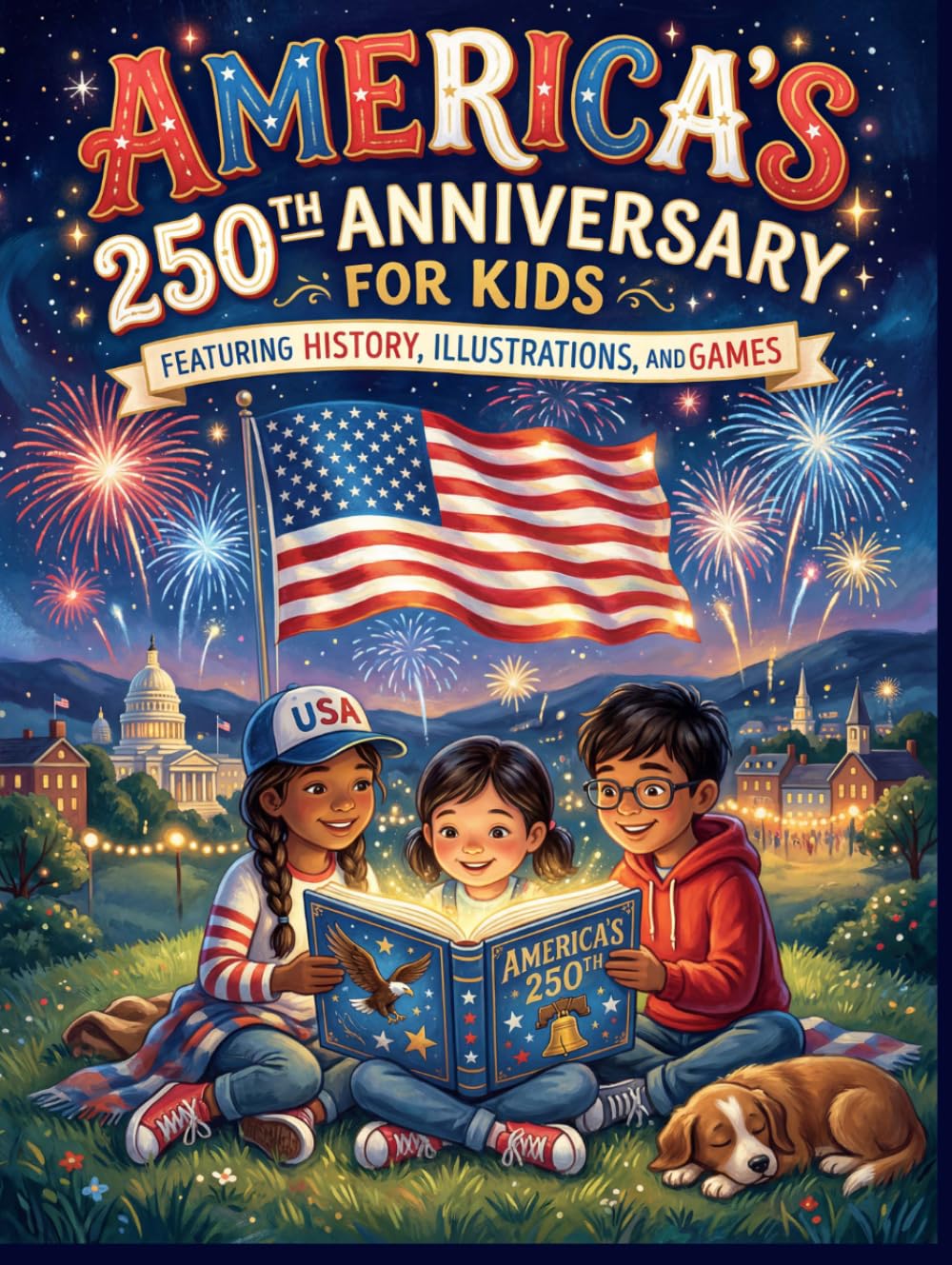 America’s 250th Anniversary For Kids: Featuring History, Illustrations and Games