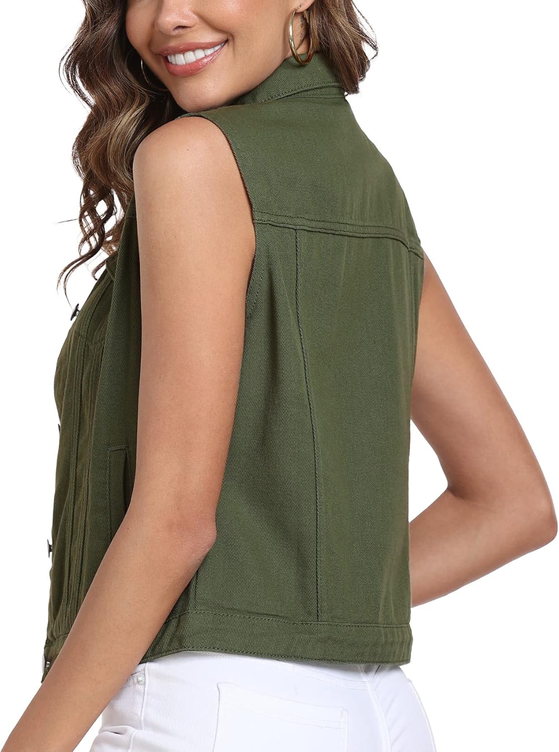 Xeoxarel Women's Denim Vest, Sleeveless Jean Jacket (XS-XXL) - Image 6