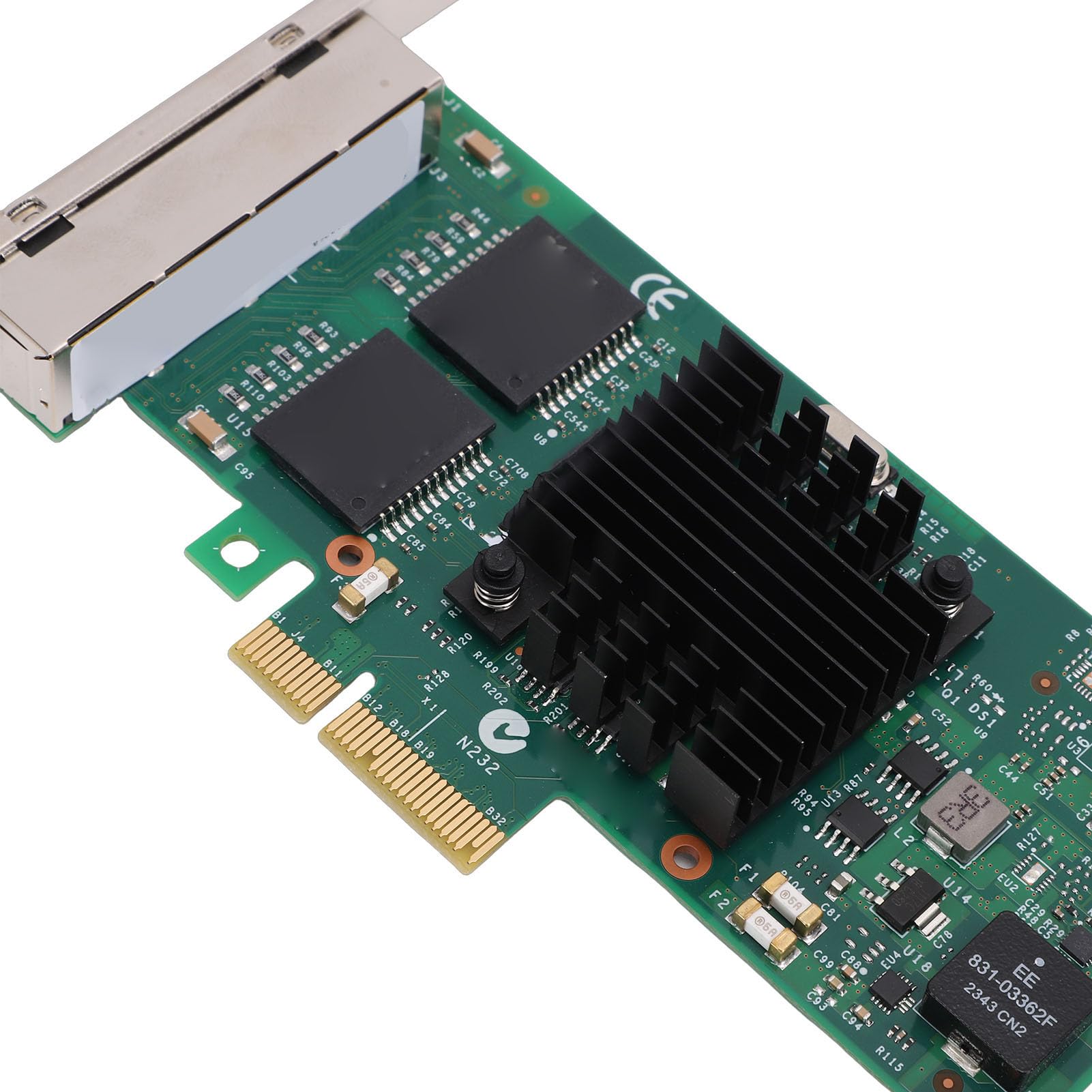 Generic Scheda di Rete Gigabit 1G con 4 Porte RJ45 Adattatore PCIe per Sistemi di Archiviazione di Visione Artificiale di Livello Industriale, per Server Desktop 1 Scheda di Rete PCIe con Staffa
