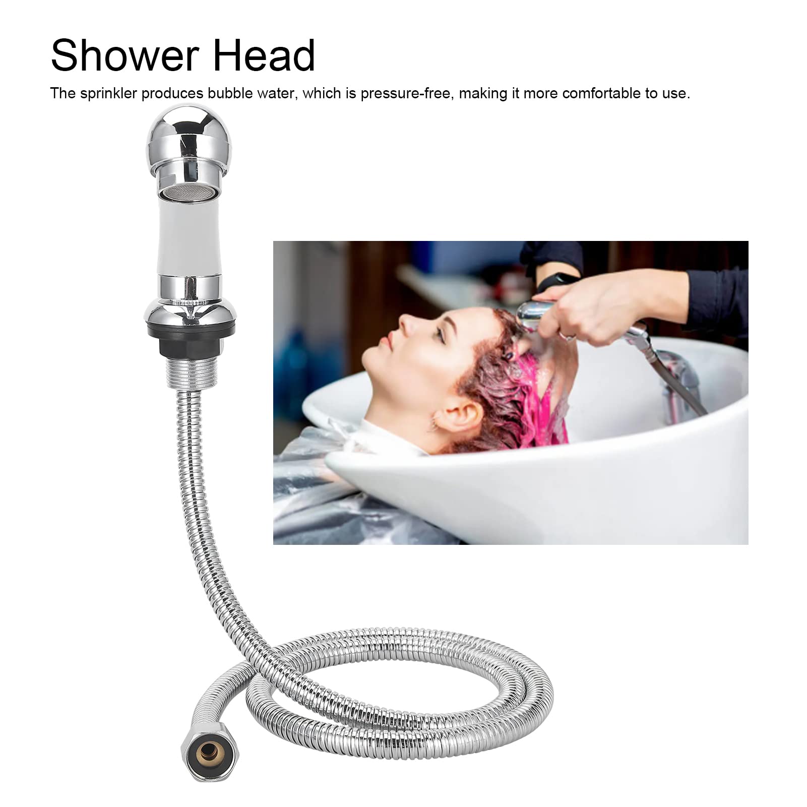 Soffione Doccia Palmare, Rubinetto per Lavabo Soffione Doccia Ugello per Tubo Flessibile per Shampoo da Salone Ciotola da Letto per Lavare I Capelli