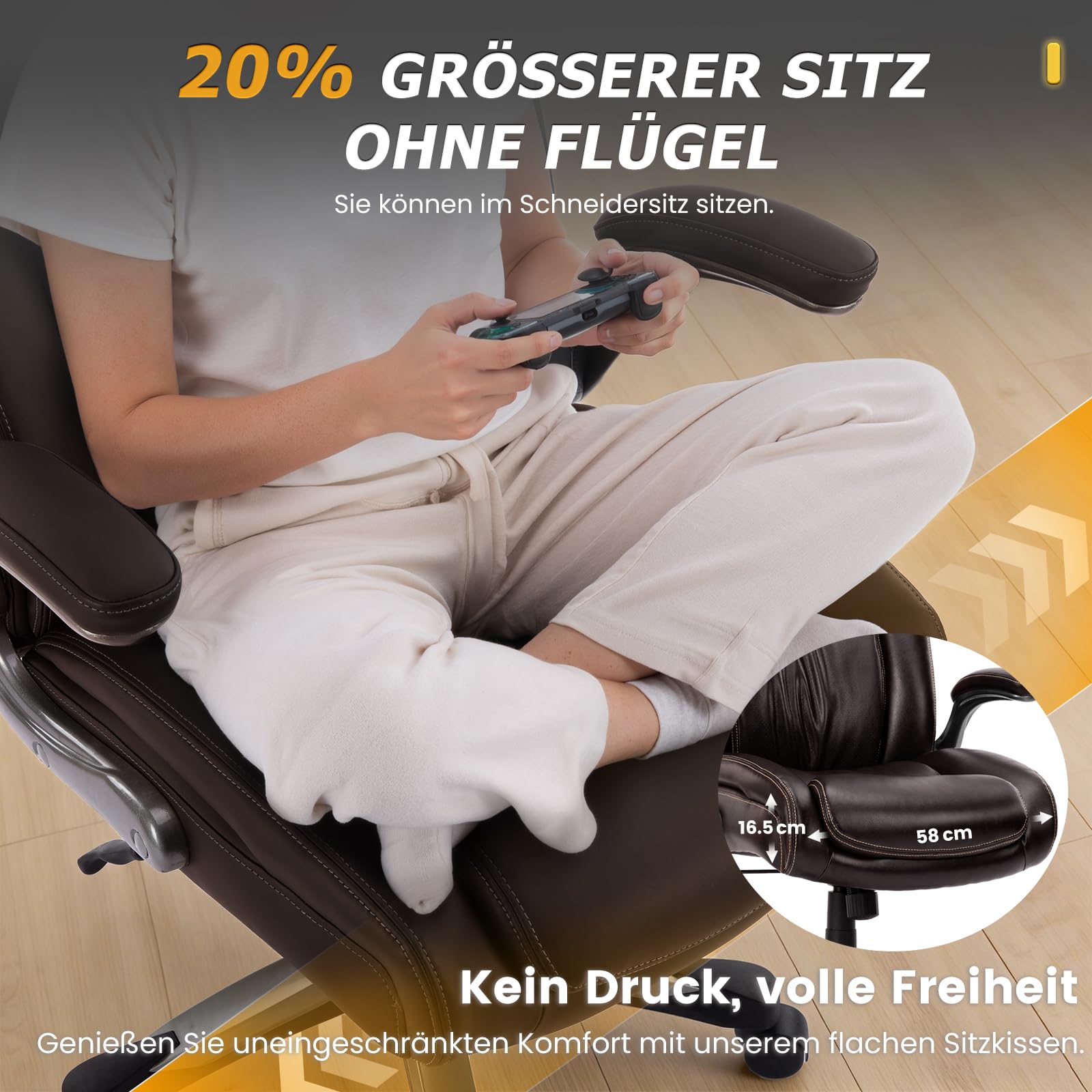 Colamy Chefsessel Bürostuhl – Bild 2