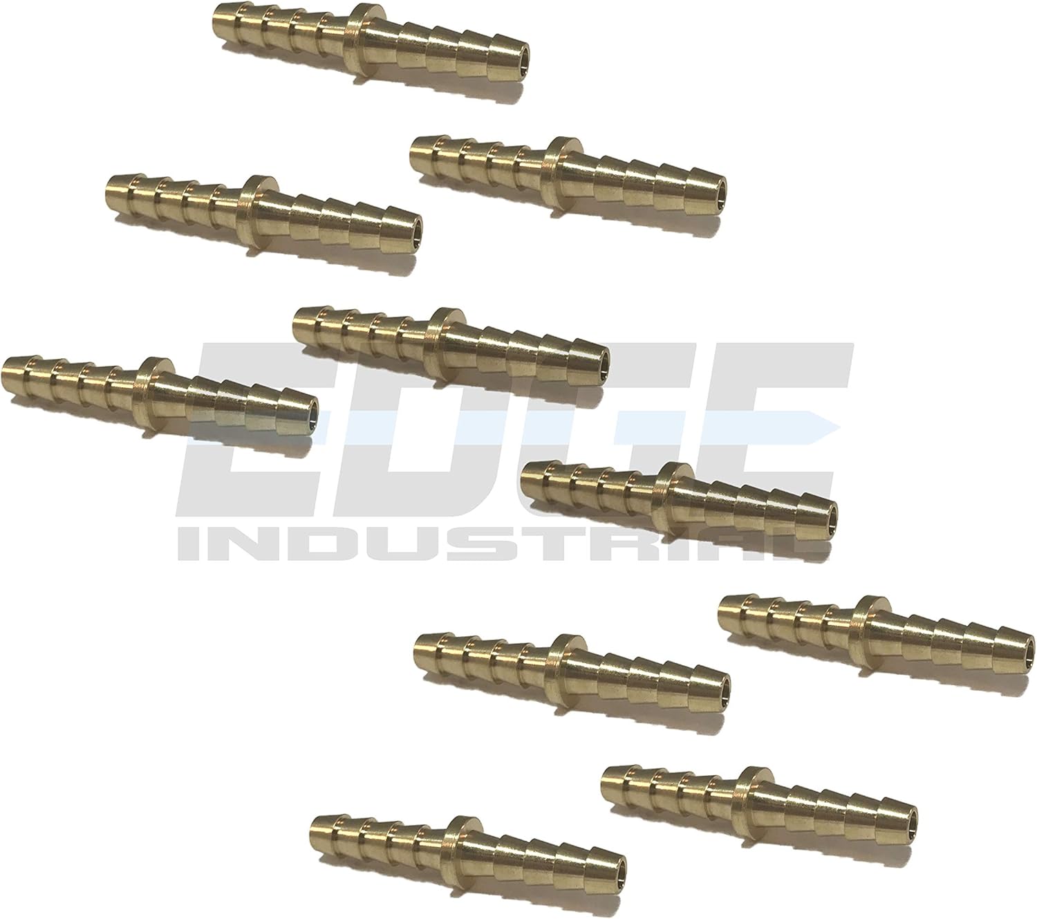 3/16" Hose ID Brass Hose Barb SPLICER Union Fitting Fuel/AIR/Water/Oil/Gas/WOG (Qty 1)