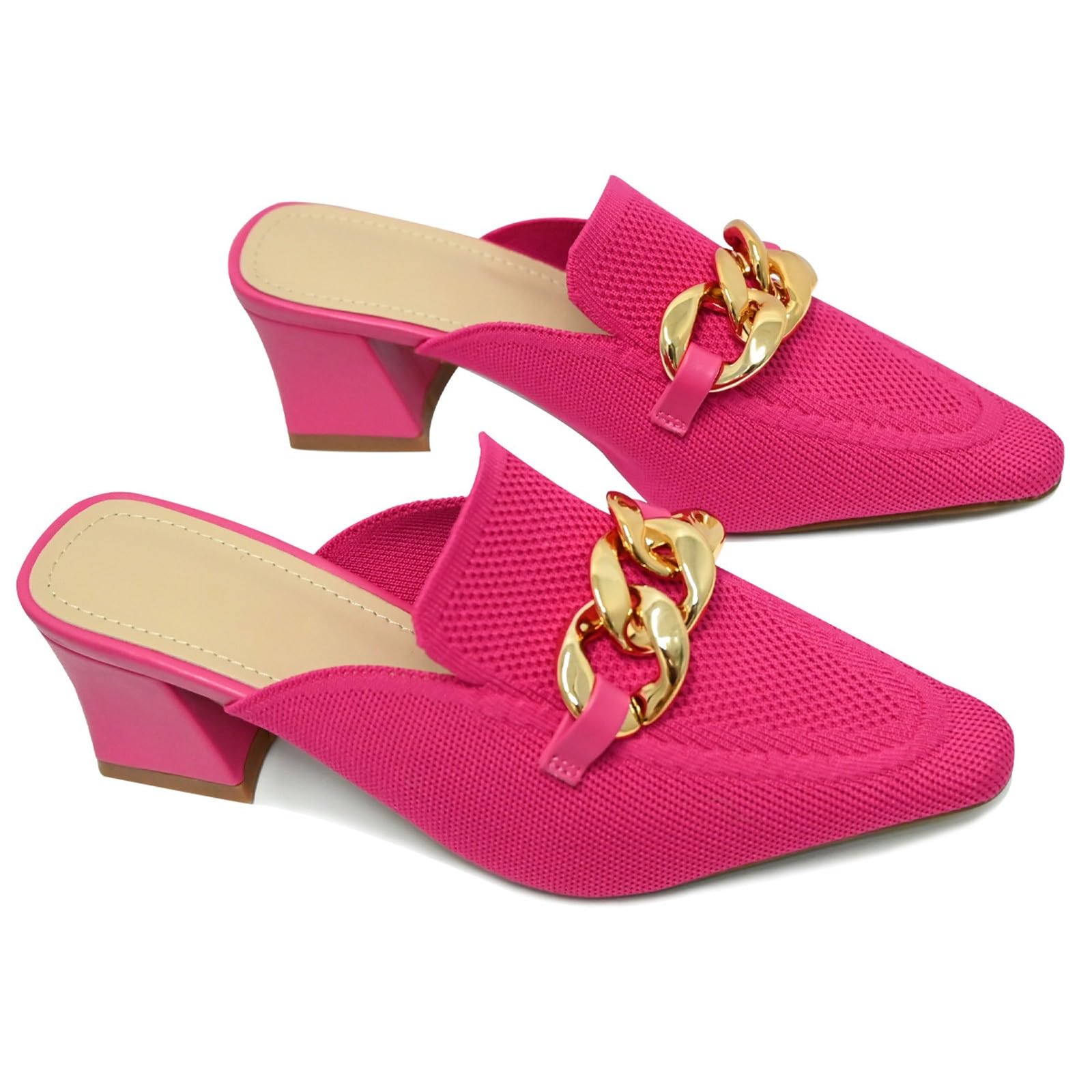 Generico Sandali Donna Estive Comodi Eleganti Sandali Chiusi Davanti Tacco Ciabatte Casual Morbidi Elegante Per Feste e Cerimonie