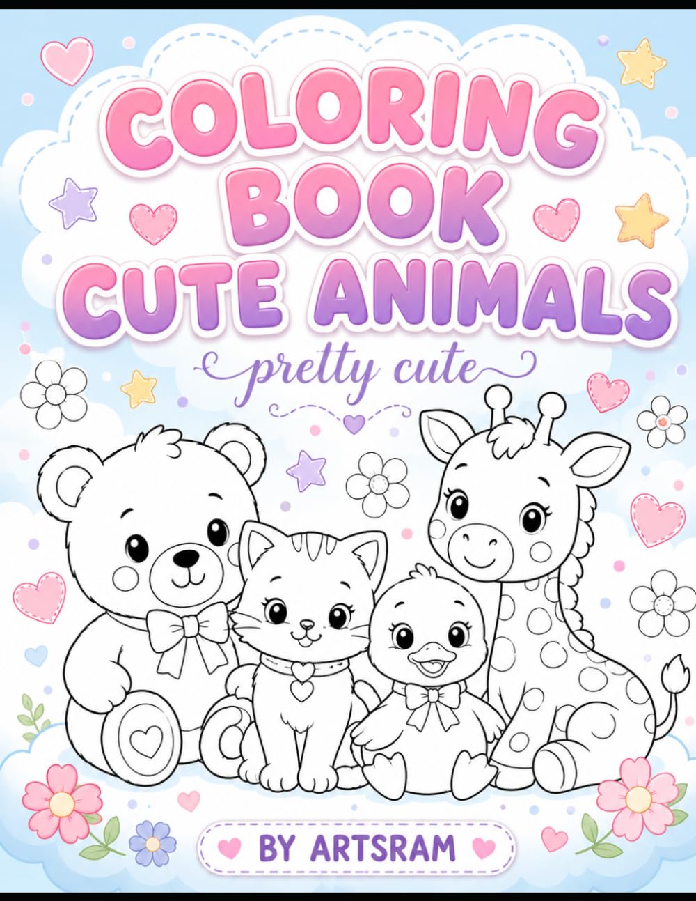 Cute Pretty Animals Coloring Book