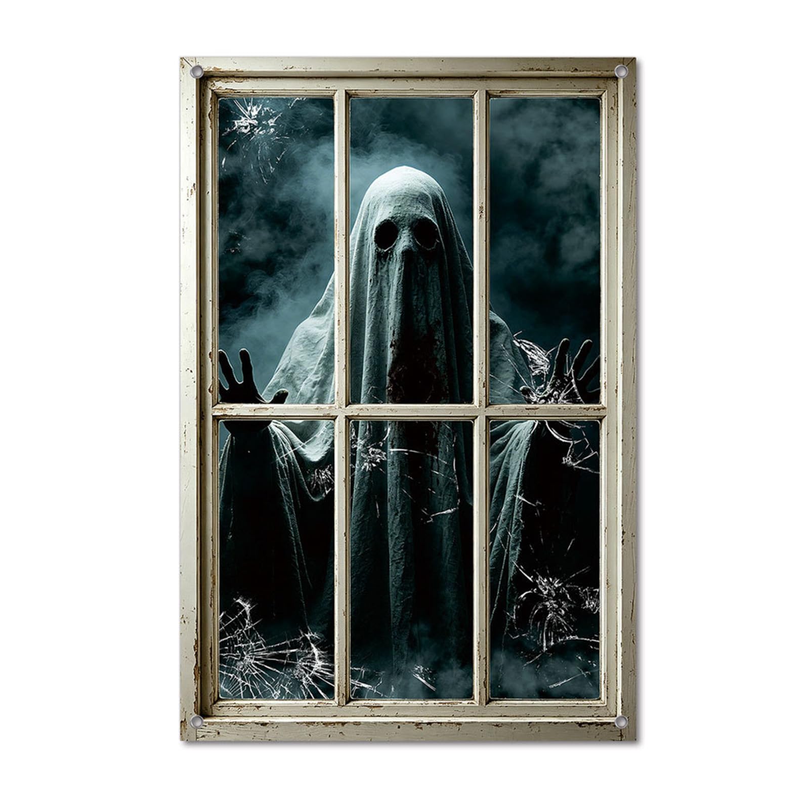 Halloween Decorations Window Stickers, Skeleton and Ghost Window Decals, Decorative Halloween Party Decor for Home Wall Windows Glass, Festive Atmosphere Party Decoration G