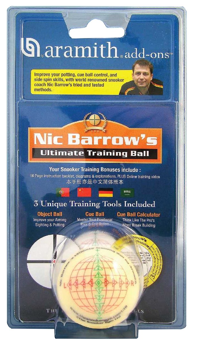 Aramith TRAININGSKUGEL 52 mm Snooker NIC Barrow, mit ?bungsanleitung