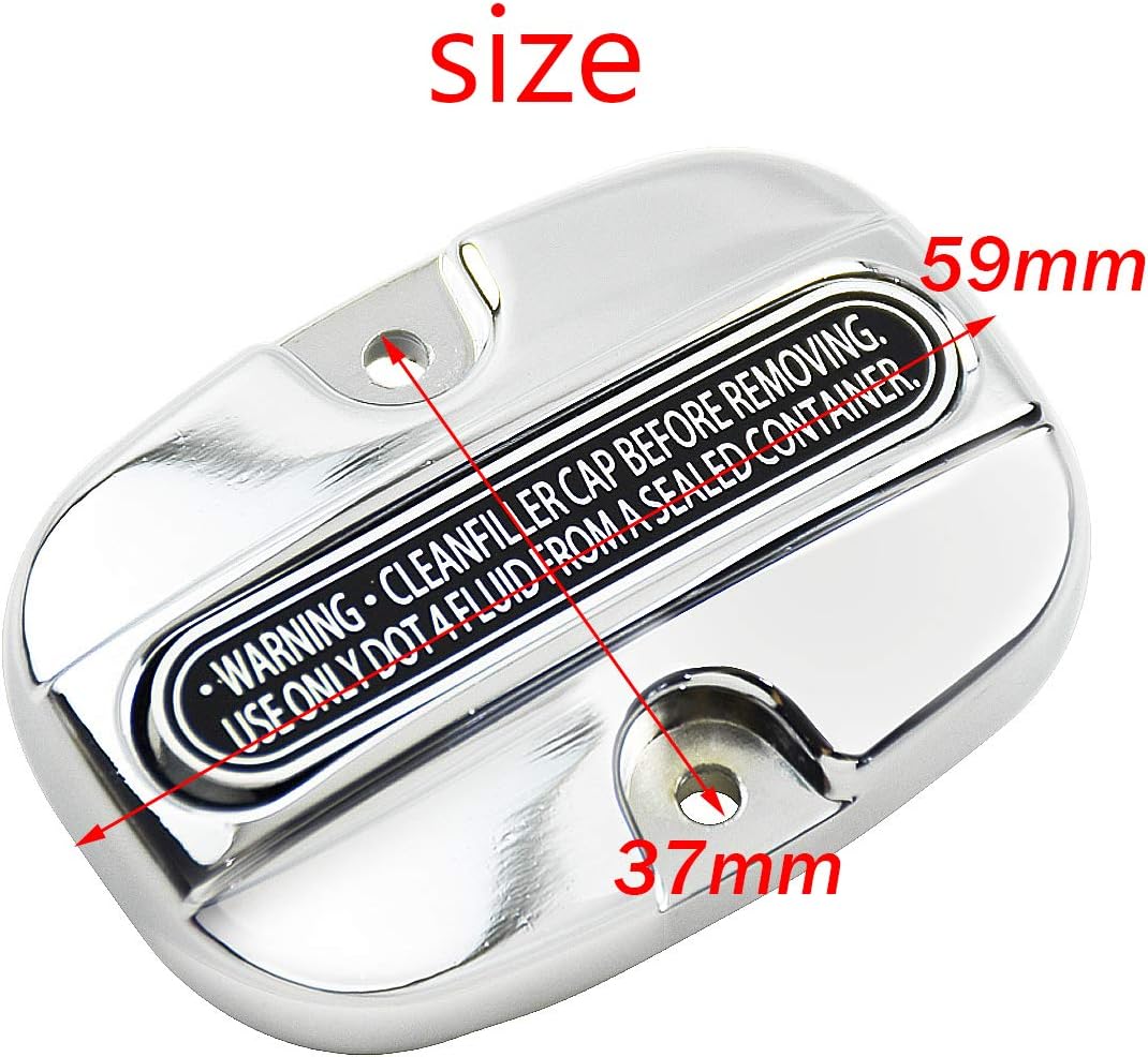 Chrome Rear Brake Master Cylinder Cover For Harley Touring Road King FLHR Street Electra Glide 08-19