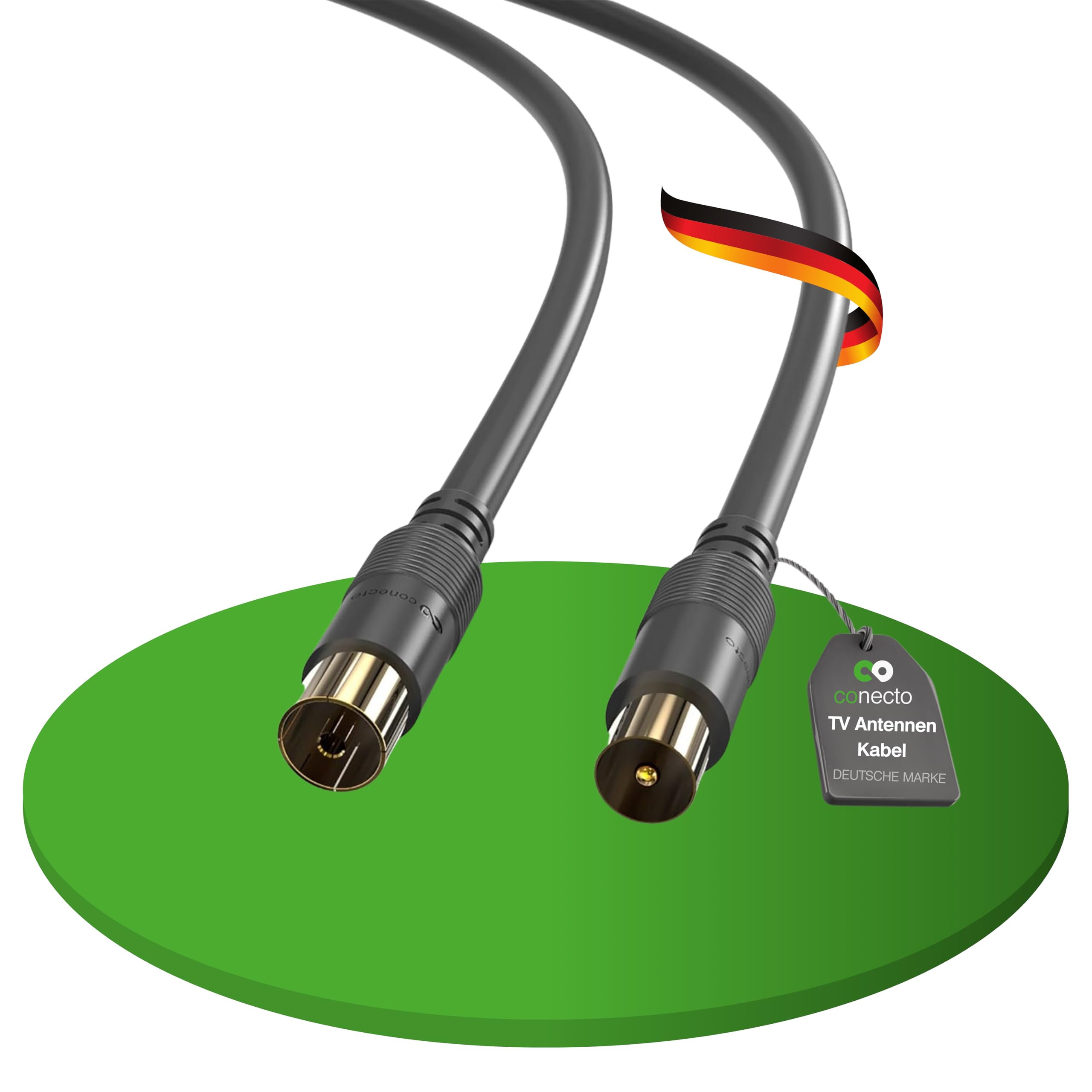 Cavo Antenna Coassiale SAT 1m - Doppia Schermatura, Spine IEC Dorate, Per TV Satellite, HDTV, DAB - Foto 8