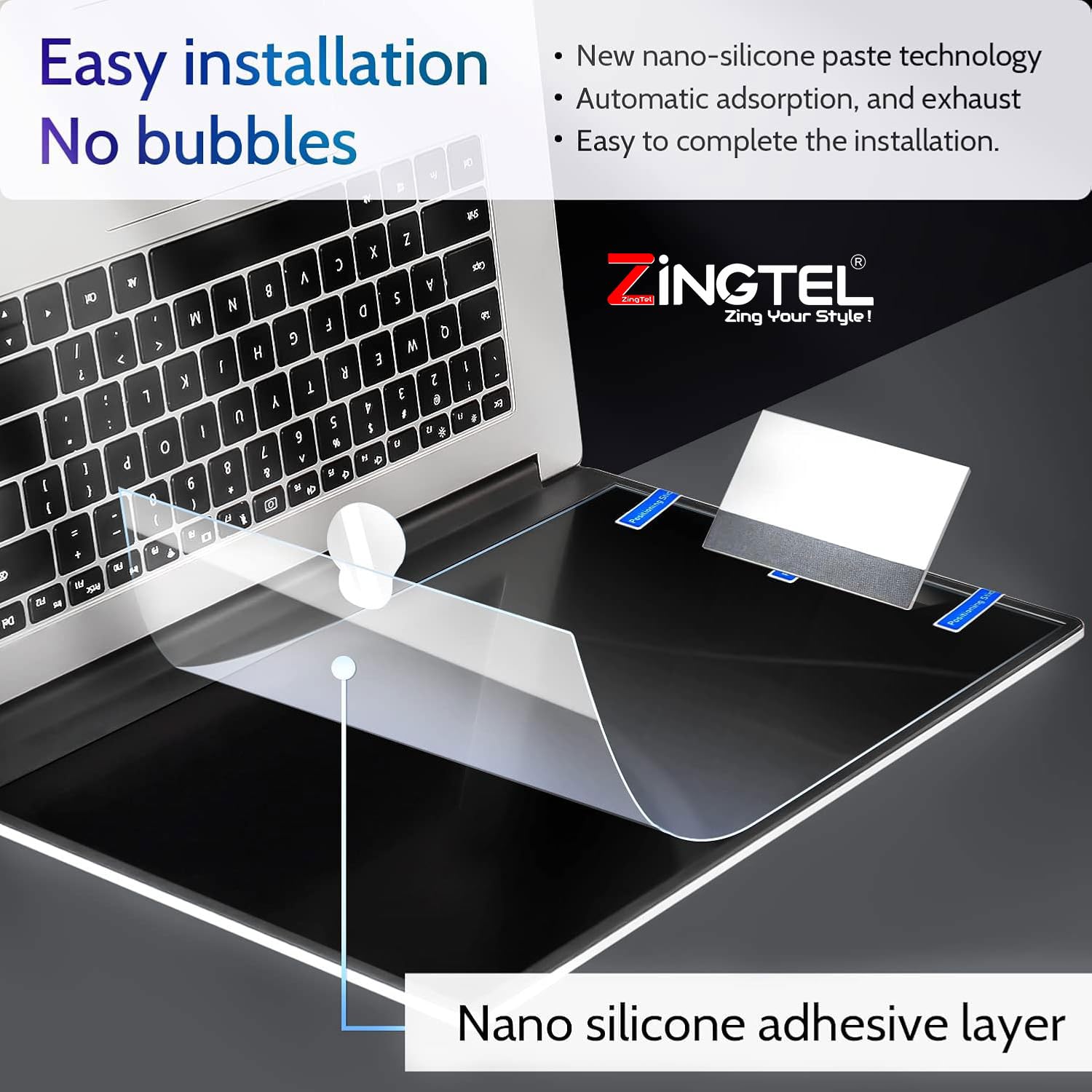 Screen Protector Compatible With Lenovo LOQ 15 (15.6 Inch, 39.6 cm, 16:9 Ratio, 1920x1080 Resolution Laptop) Flexible Fiber 9H Hardness Screen Protector Not a Tempered Glass — Amazon image 5