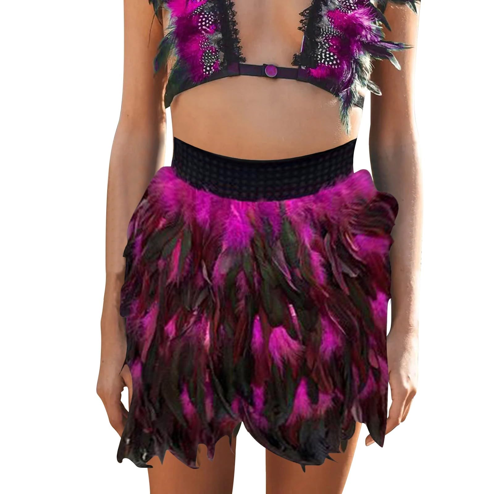 Jupe de performance en plumes pour femme - Noir