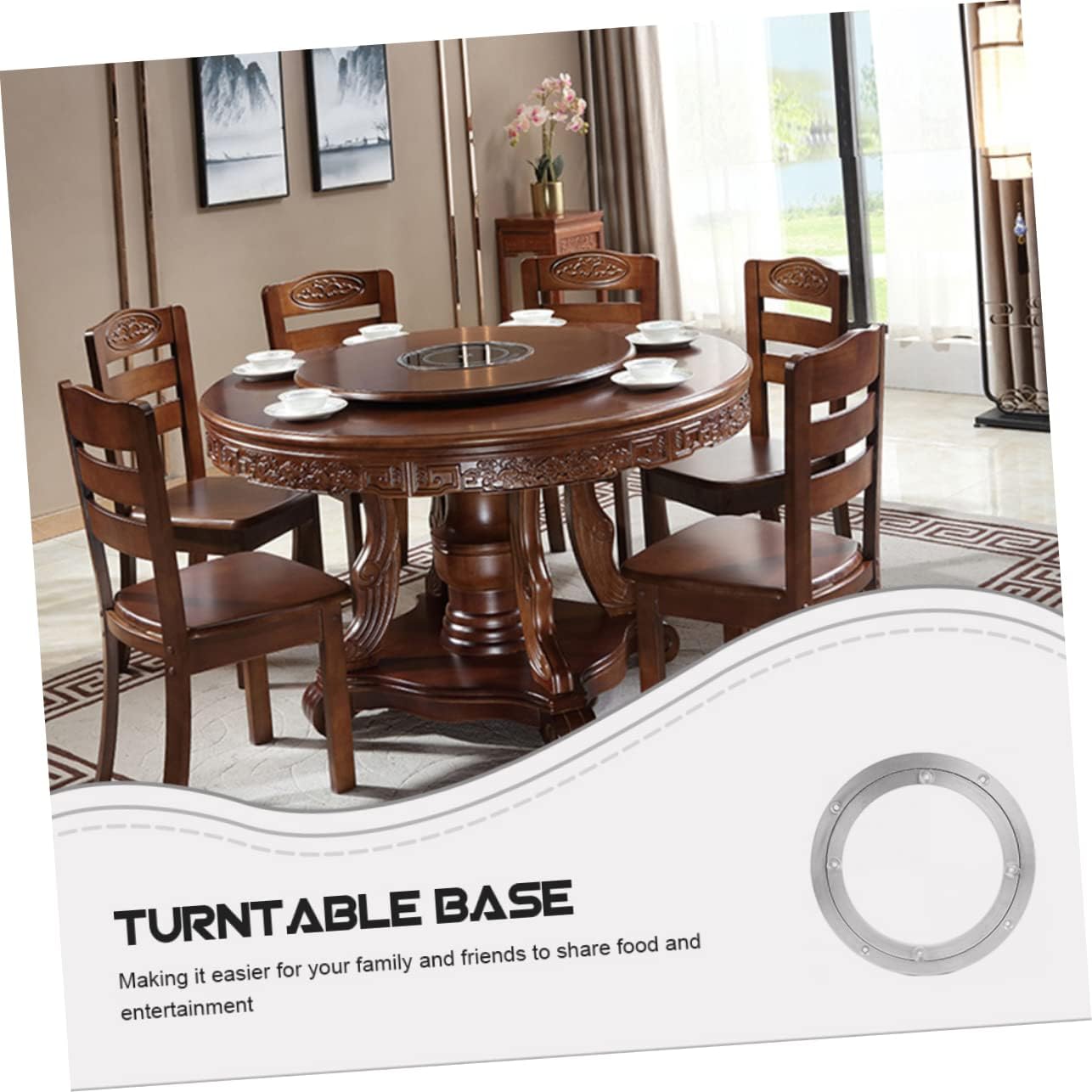 Ciieeo Dining Table Turntable Base Kitchen Table Decor Lazy Susan Rotating Lazy Susan for Dining