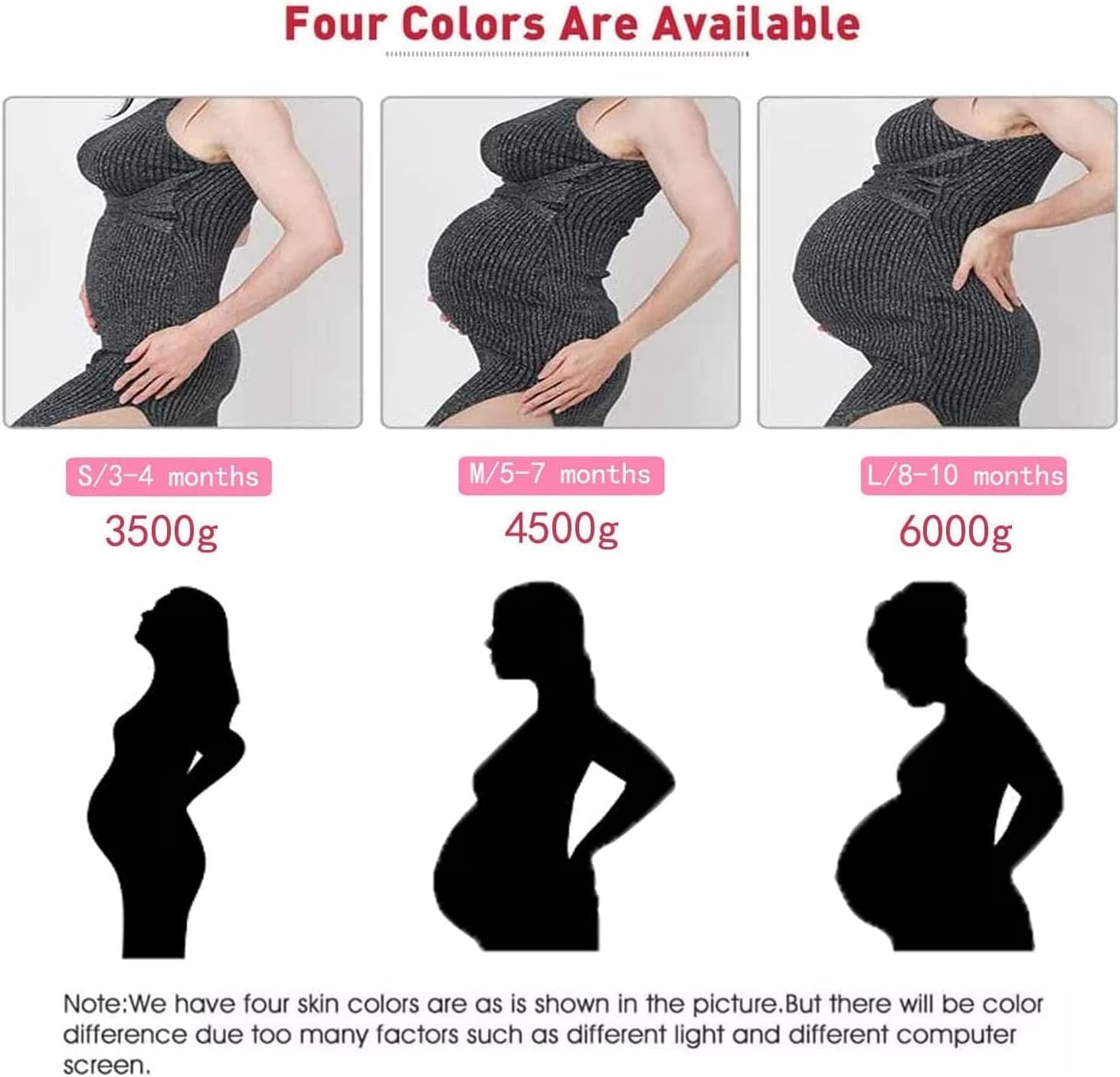 Realistic Fake Pregnant Belly for 3-10 Months, Silicone Twin Pregnancy Bump, Lightweight Cotton Filling Maternity Prop