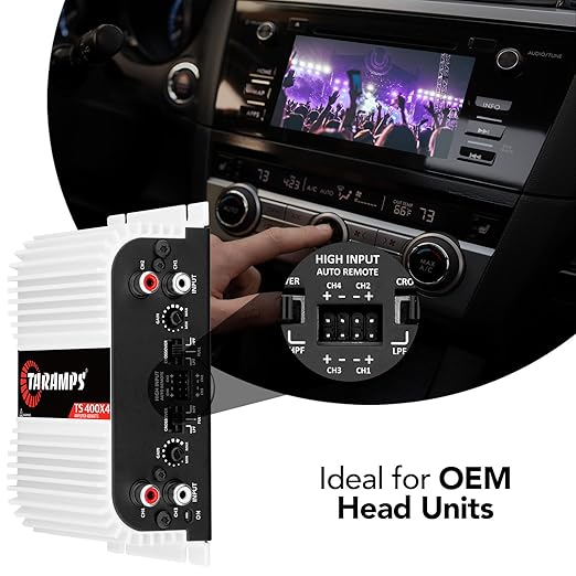 Amplificador Taramps TS 400x4 4 Canales 400 Watts RMS Blanco miniatura 11