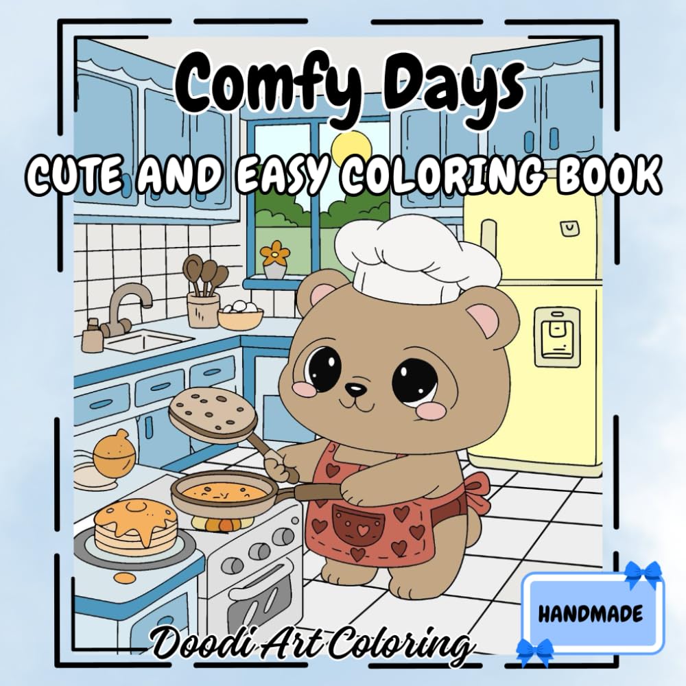 Comfy Days: Cute and Easy Coloring Book