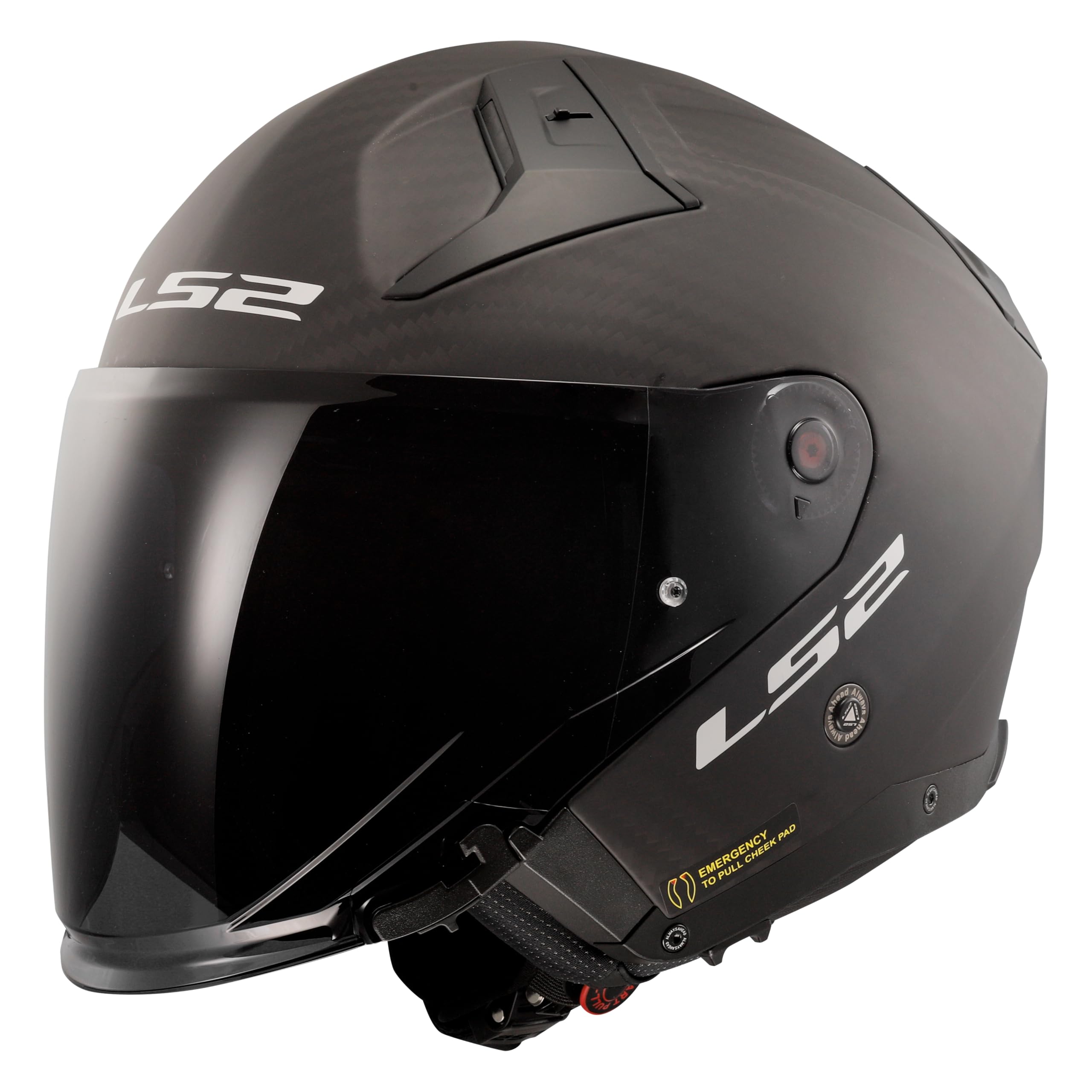 LS2, Casque Moto Jet INFINITY II CARBON Matt Carbon, L