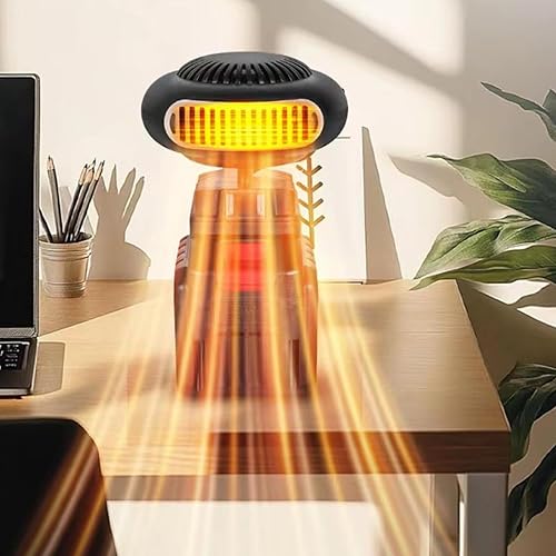 Miniatura 3 de Generic Calentador de coche con ventilador portátil, descongelador de ventana de automóvil con cargador de batería, calentador de espacio alimentado