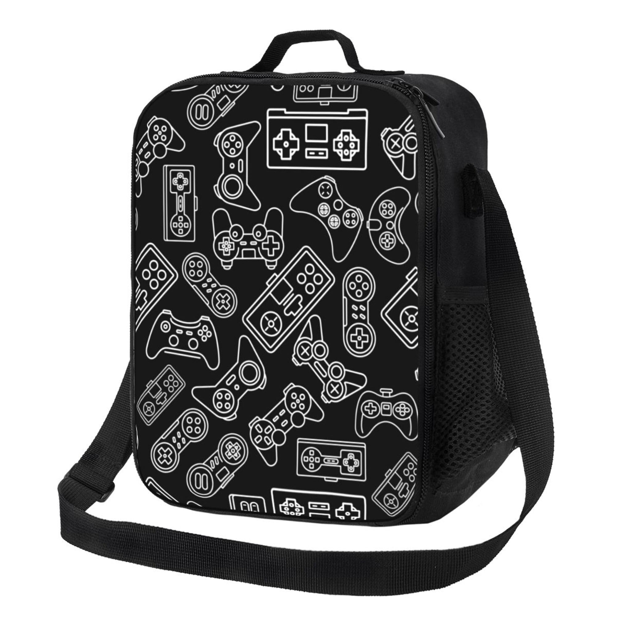 Gaakvrr Video Game Controller Insulated Lunch Bag for Boys - Reusable Lunch Box - Portable Lunch Tote for Women Men and Kids