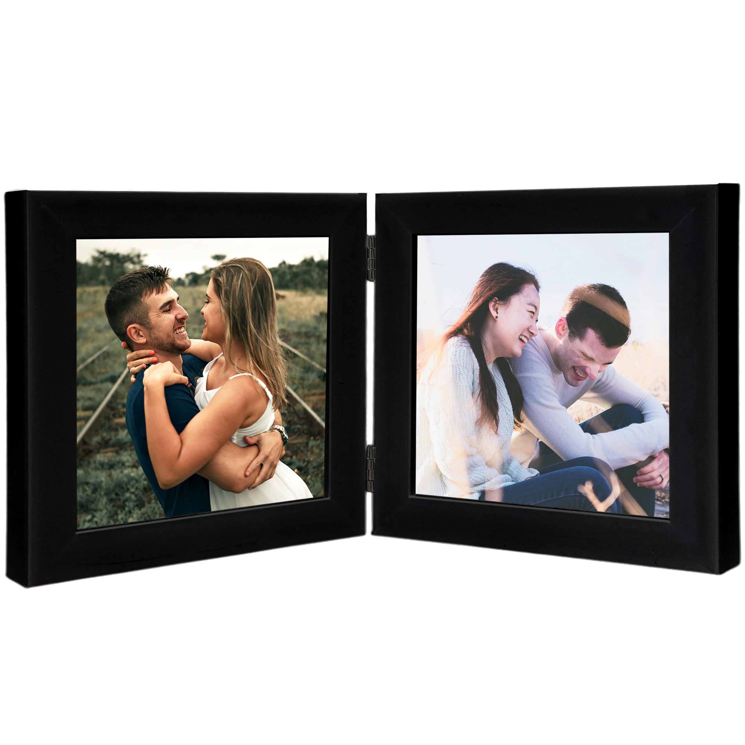 Art Street Folding Table Stand Couple Black 5x5 Inch Photo Frame For Home Décor | Foldable Photo Frame with Acrylic Plexiglass | For Bedroom, Hallways, Office, Living Room (13x13 CM) - Image 7 thumbnail