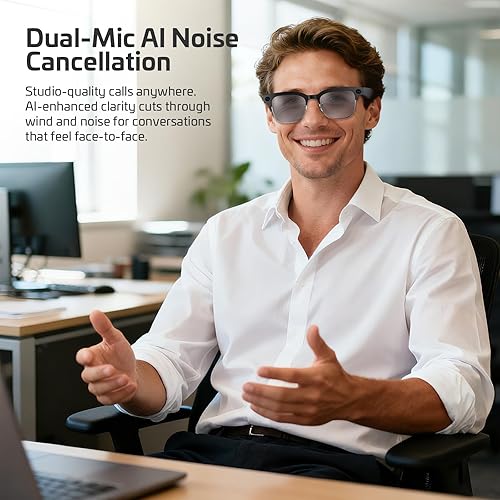 Miniatura 6 de AI Smart Glasses with Camera,8MP 4K HD Camera Glasses,Supports AI Voice ControlPhotoVideoAudio Recording,Bluetooth Glasses with 133