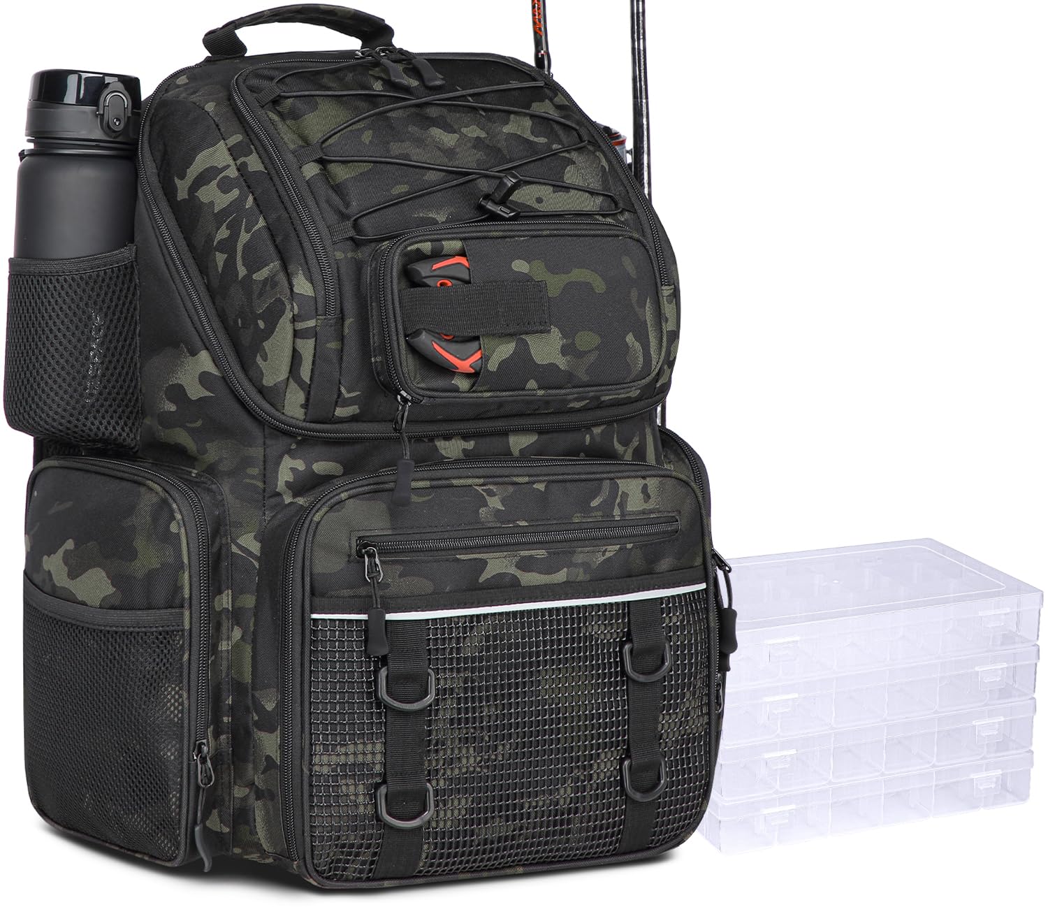 Paradox Fishing visrugzak met boxen | incl. 4 boxen | vistas met tackle-boxen viskoffer