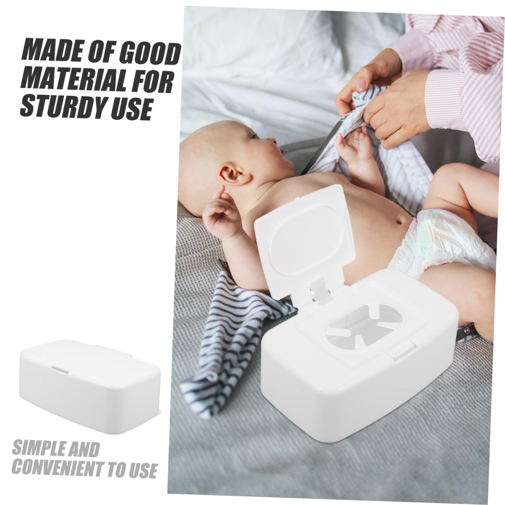 Porta Salviette Umidificate 2 Pezzi - Contenitore Riutilizzabile Per Viaggio, Bambini E Igiene Personale - Foto 2