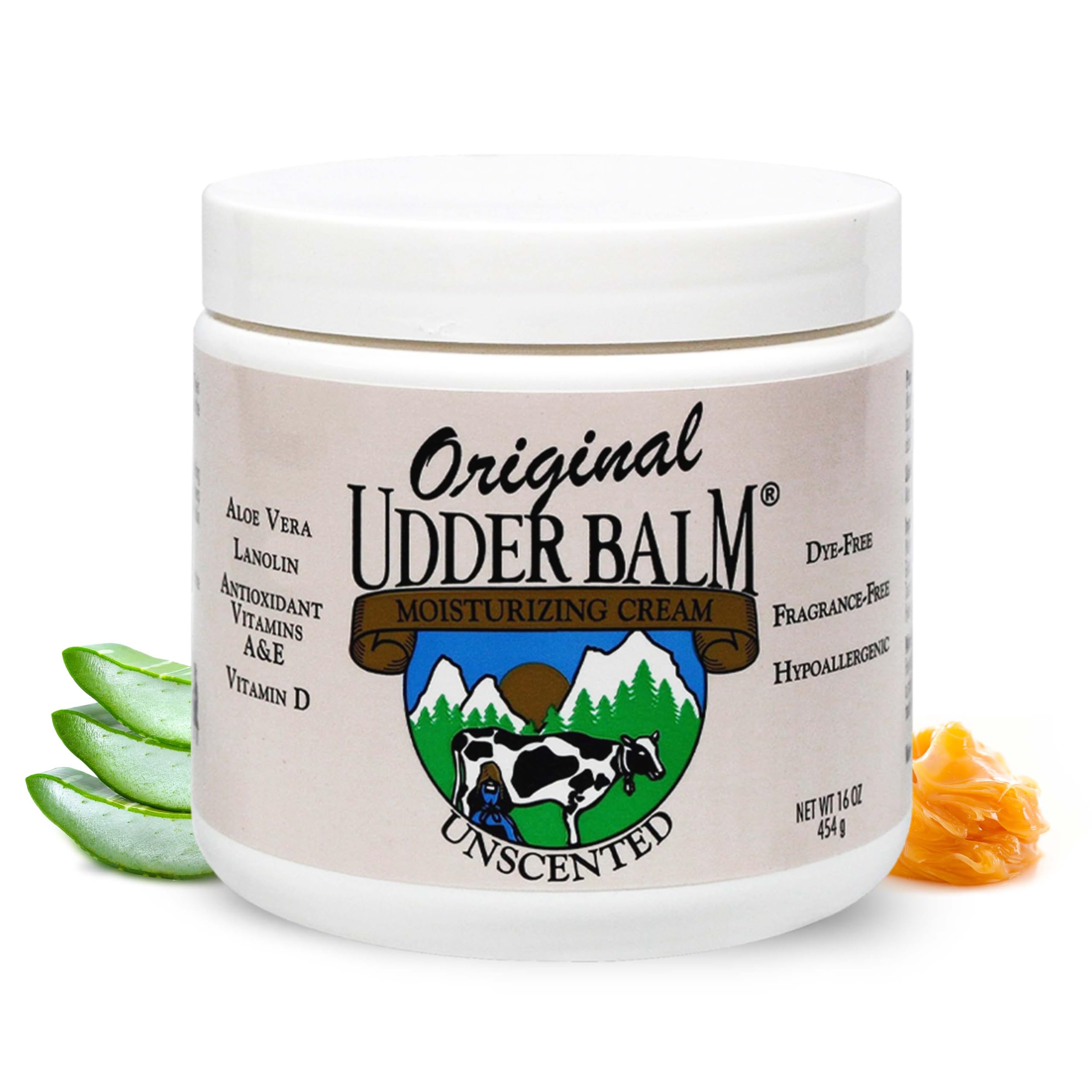Original Udder Balm Unscented Moisturizing Creme Jar, 16 oz