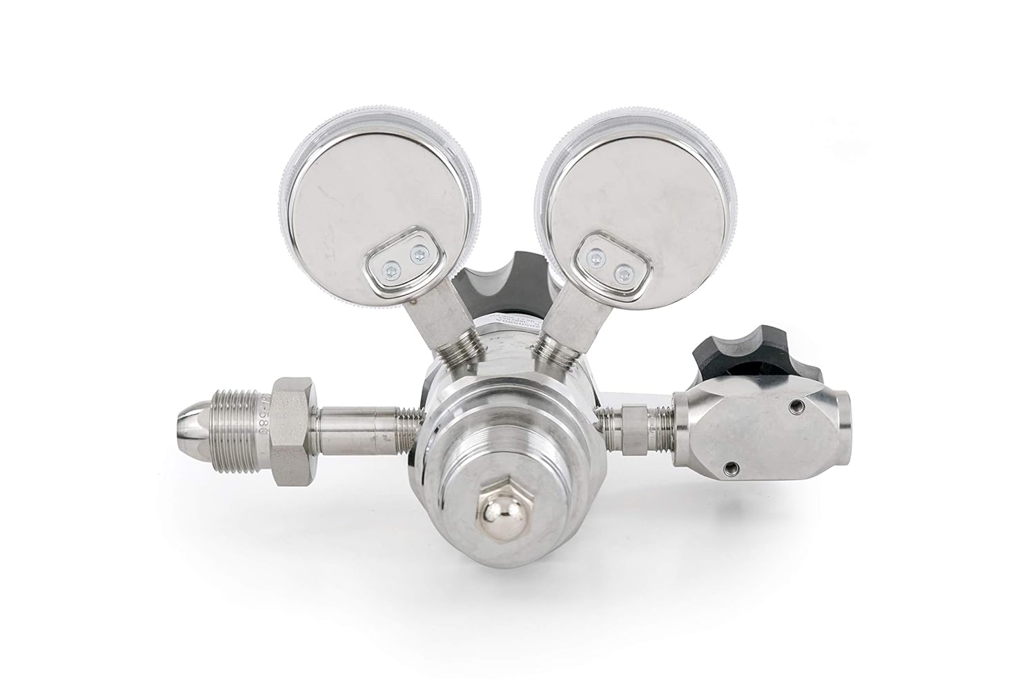 Harris Argon, Helium, Nitrogen Specialty Gas Lab Regulator, CGA 580, Two-Stage, 316 Stainless Steel, 0-125 PSI, Model# HP742-125-580-A