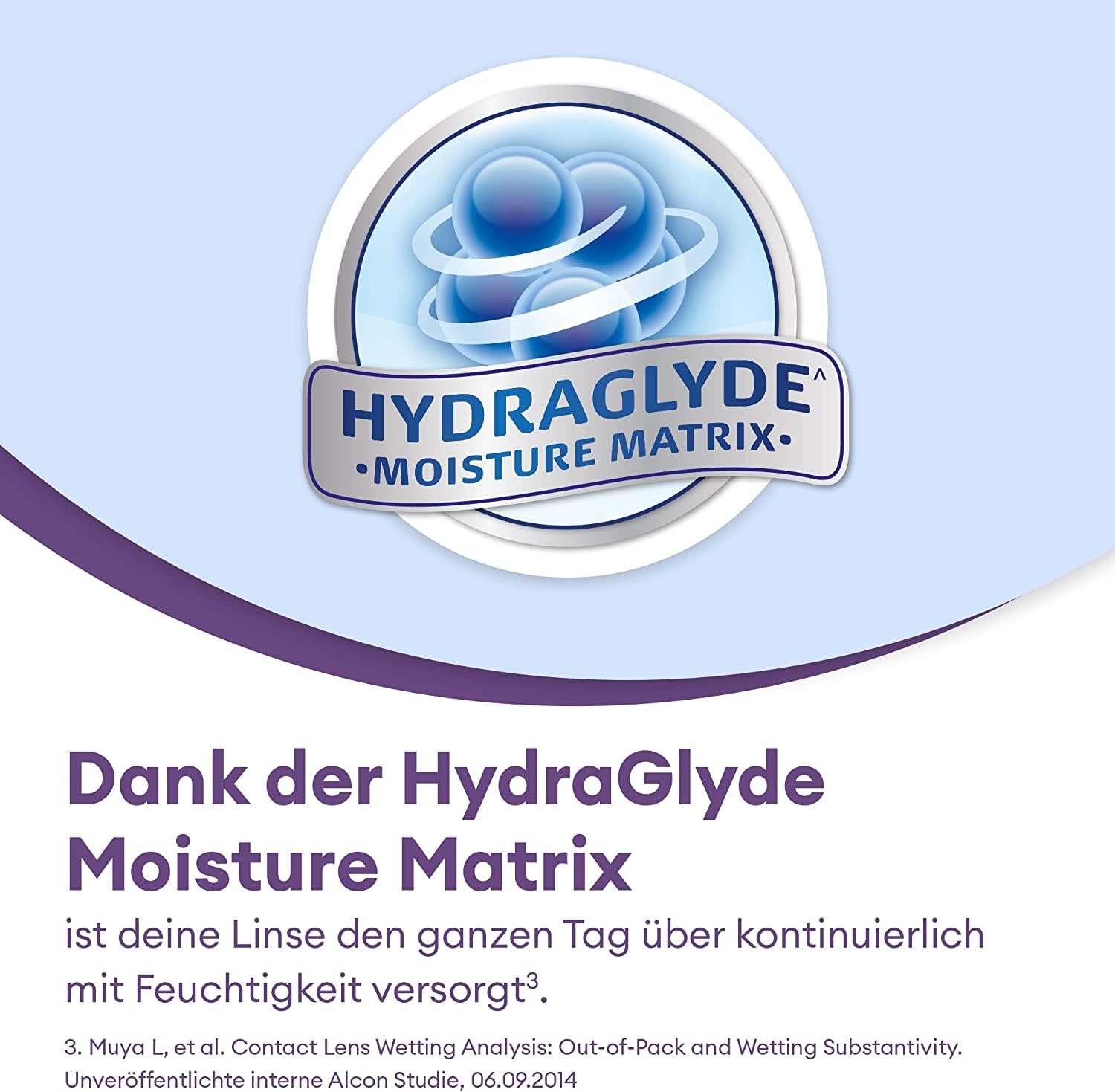 Air Optix plus HydraGlyde Multifocal Monatslinsen weich | 3 Stück | BC 8.6 mm | DIA 14.2 mm | ADD MED | -03.75 Dioptrien
