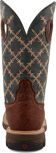 Miniatura 3 de Twisted X Botas Hombre Marrón Claro 12" Bandera de Texas Soft Toe Botas de Trabajo