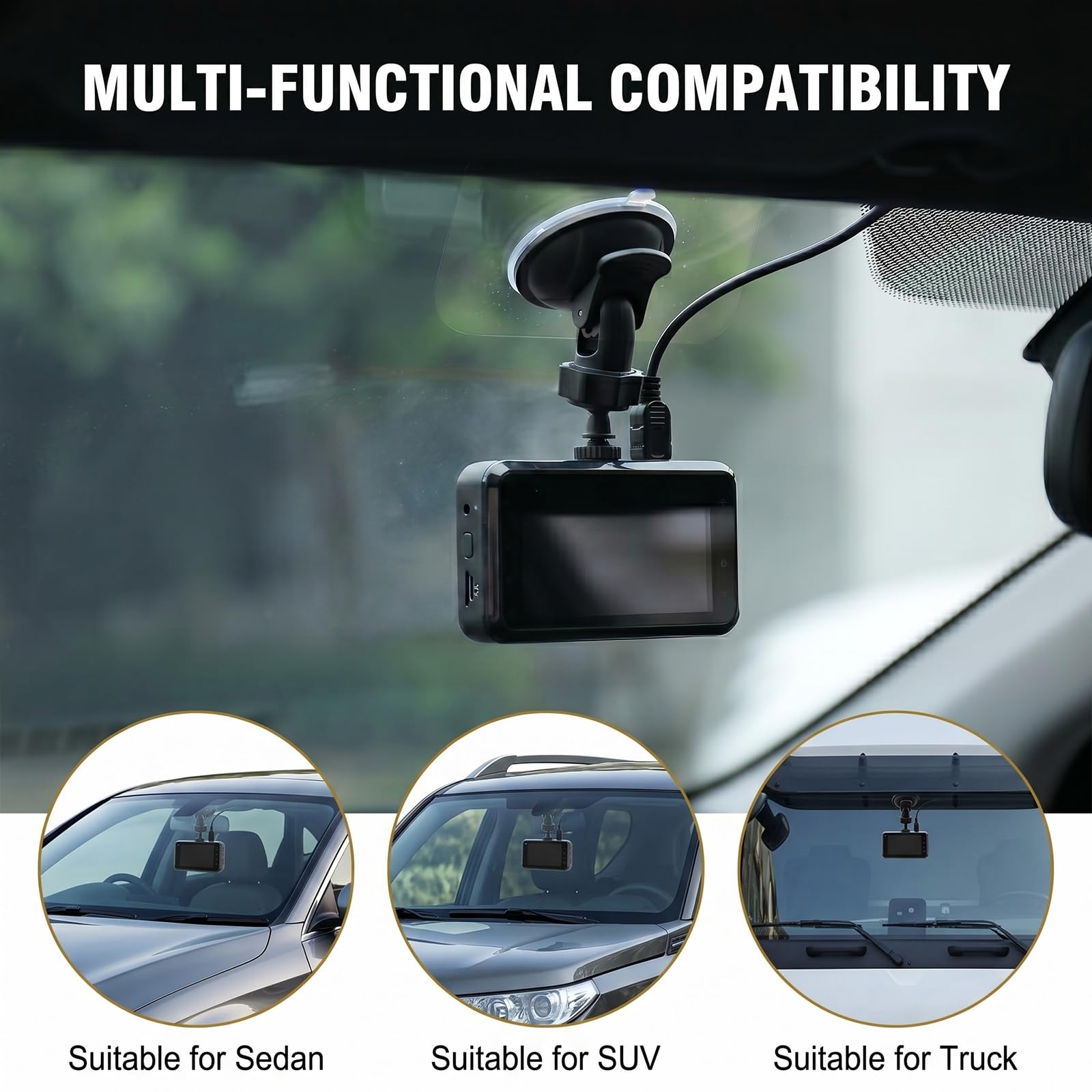 Set 16 Pezzi Adesivi Dash Cam: 8 Pellicole Elettrostatiche (6x8cm e 6x11cm) + 8 Biadesivi per Parabrezza Auto e, Kit di Montaggio Trasparente e Resistente al Calore