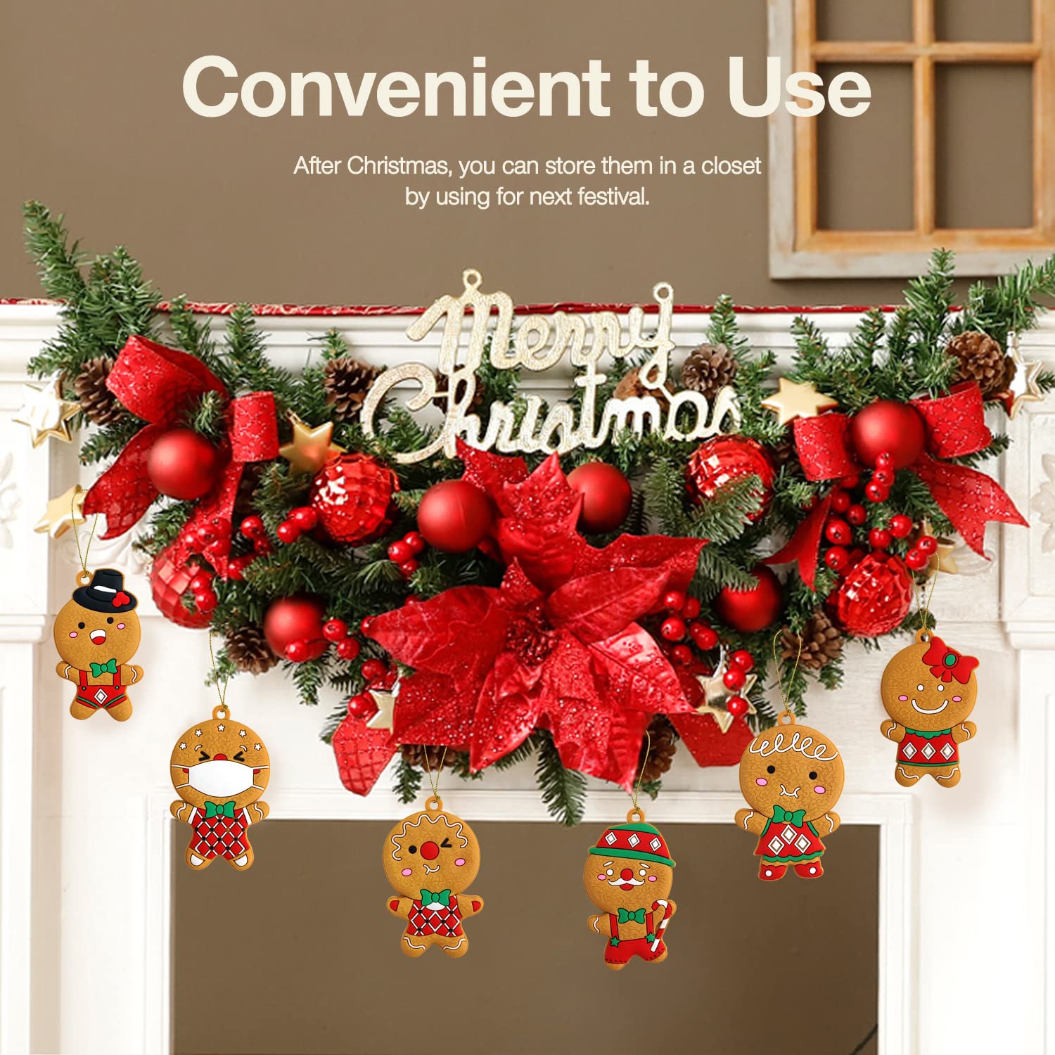 Amazon.co.jp: 12個 かわいいジンジャーブレッドマン オーナメント