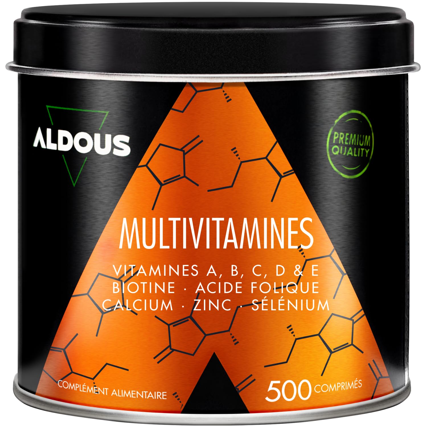 Vitamines, Minéraux et Compléments - 500 Comprimés + 1 an - Avec Vitamine C | Vitamines D, E, A, B, Biotine, Acide Folique, Calcium, Zinc, Sélénium - Immunité, Fatigue, Cheveux - Complement alimentaire