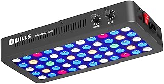 Sponsored Ad - Aquarium Light, Full Spectrum Reef Lights for Coral with Dual Dimmable Channels, 55 Premium SMD Chips, Daisy Chain Design, Hanging Saltwater Fish Tank Light for SPS/LPS Coral Reef (165W/Black)