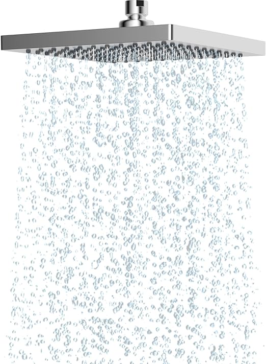 Hibbent Rain Shower Head 8 Inch, Stainless Steel Cover Rain Shower Head