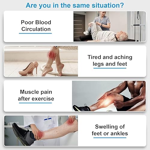 Miniatura 6 de Creliver Masajeador de pies para aliviar el dolor de neuropatía con 8 almohadillas TENS, elegible para FSA HSA, masajeador de pies EMS para
