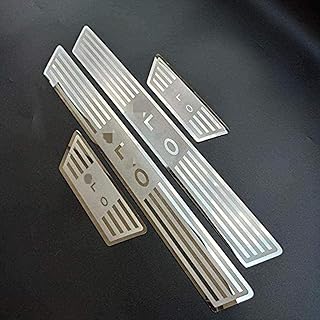 HZHAOWEI, dla 4 szt. Nakładka na próg   drzwi, dla Renault Clio Iv Clio 2014-2019 ochraniacze   tapicerka płyta chroniąca przed uderzeniami pedał, Bar Car St