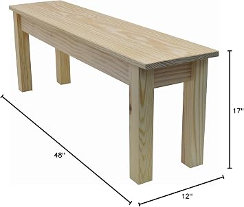 Unfinished Wood Bench (30)