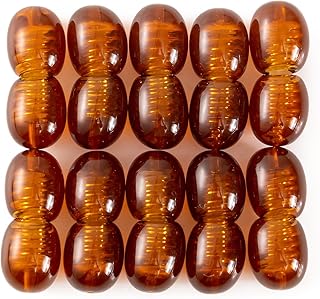 Plastic Screw Clasps for Jewelry Making(10 pcs) - Cognac