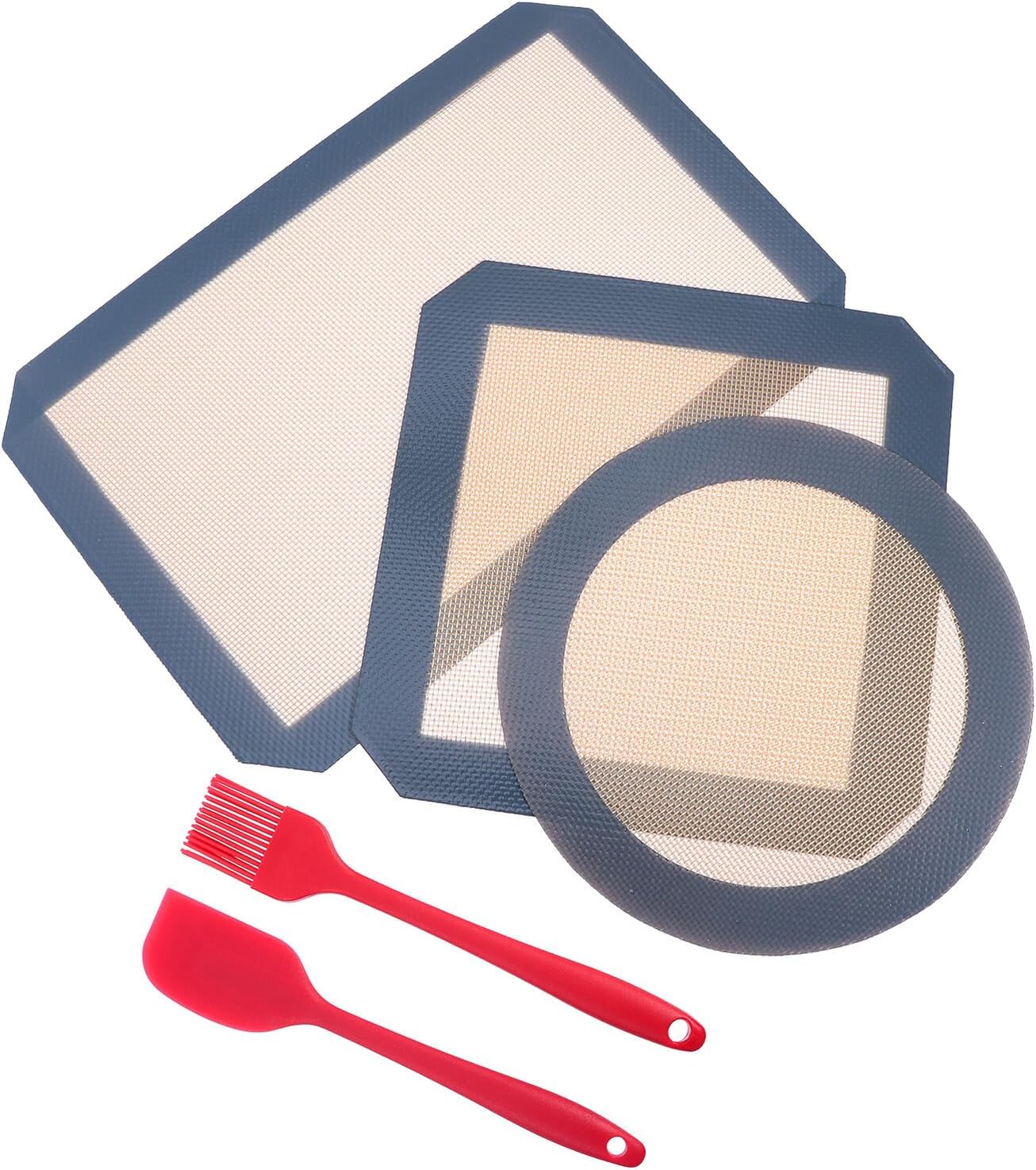 Silicone Baking Mat 5 Piece Set, Non Stick Heat Resistant