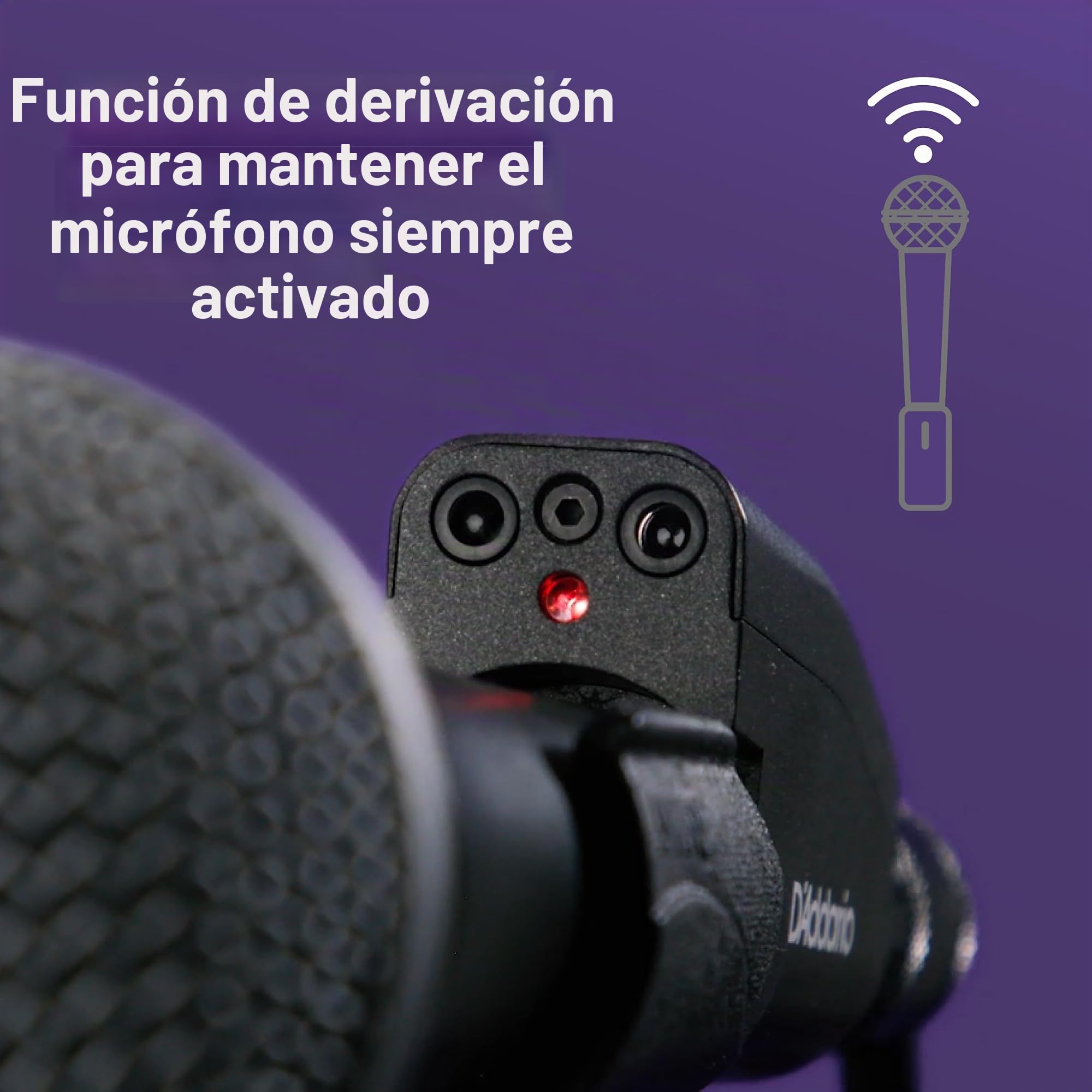 Sensor de micrófono infrarrojo D'Addario Mic Mute - Eliminador de realimentación