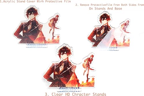 Miniatura 3 de Generic HMPAIMON Genshin Impact Personaje Acrílico Periférico Juego Póster Figura de Pie Decoración de Mesa Periférica Noelle