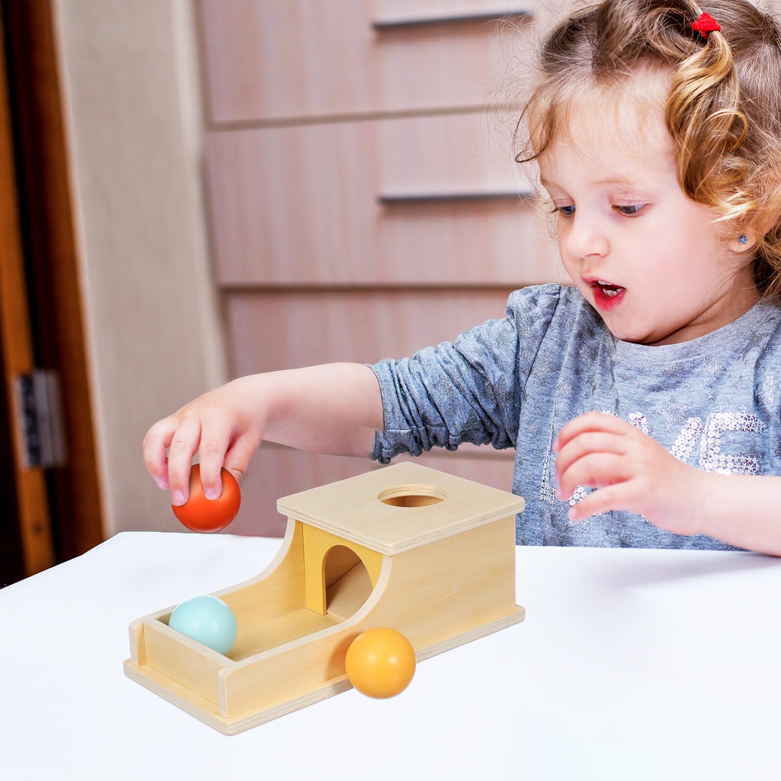 Juguete Educativo de Caja para Monedas de Material Sintético para Niños, Desarrolla Habilidades Motoras y Concentración Interacción Familiar