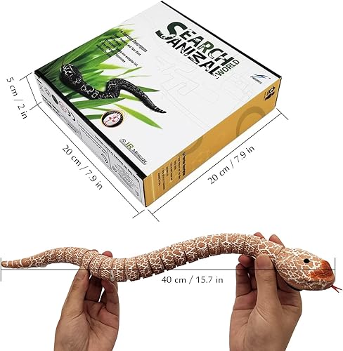 Vista 18 de Tipmant Juguete de animal a control remoto realista de serpiente a control remoto para gatear, eléctrico electrónico, funciona con pilas, honrado