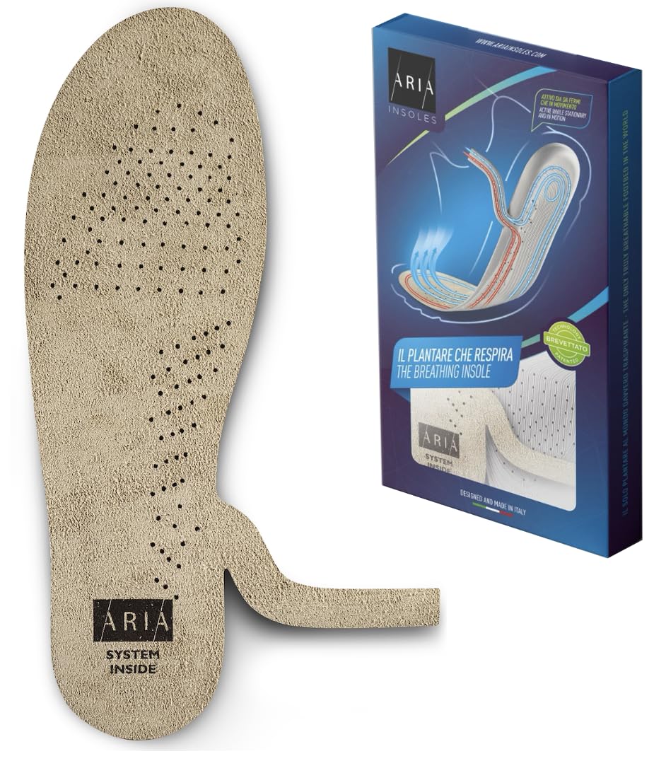 Solette Scarpe Uomo Donna con Ventilazione Attiva Brevettata, Aiutano a Ridurre Piedi Sudati, Umidità, Cattivi Odori & Vesciche, Adatte a Sport, Trekking & Lavoro