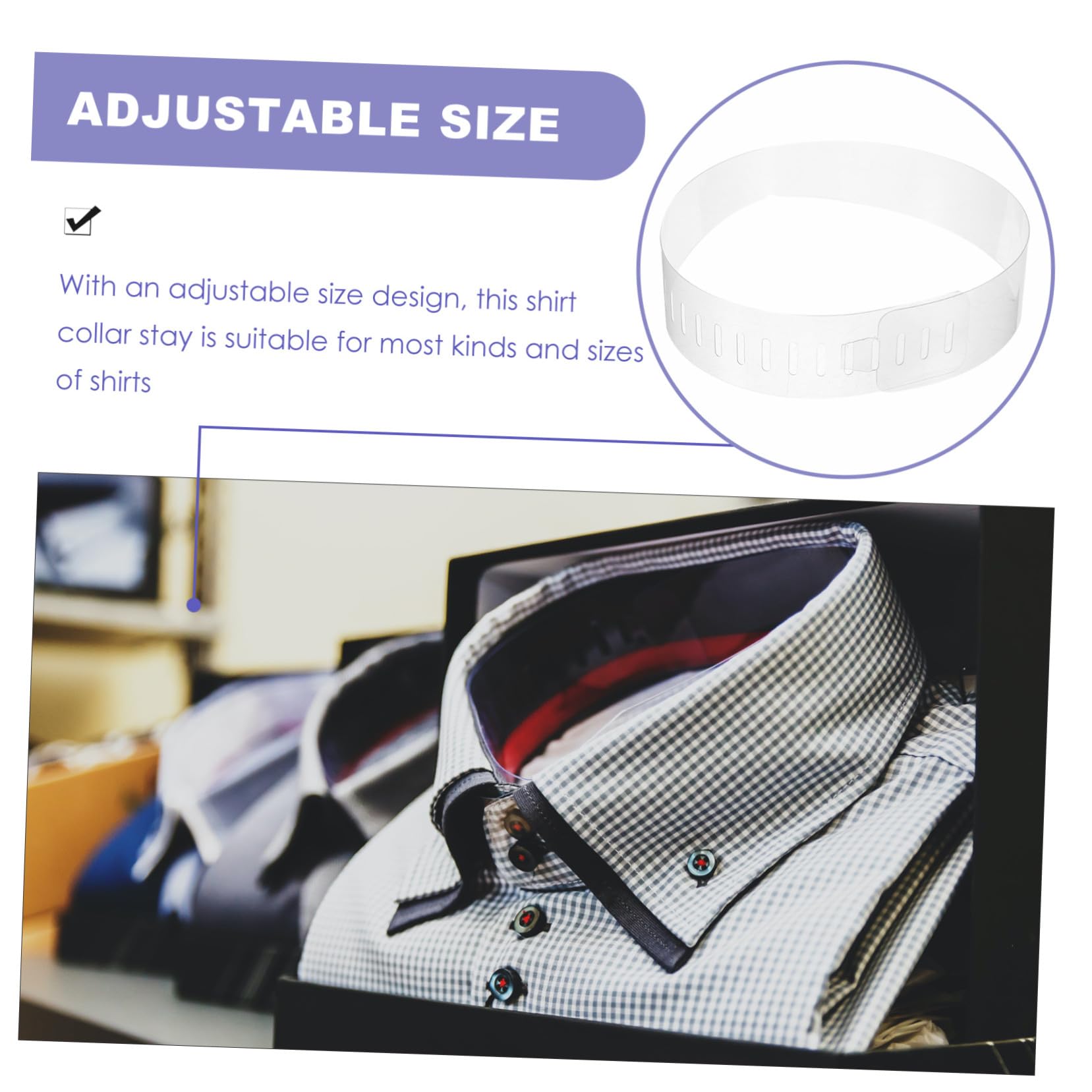 100 piezas Unidades Soportes de Cuello Plástico para Camisas Vestir Refuerzos Transparentes PVC para Forma y Evitar Deformación Cuellos de Camisas