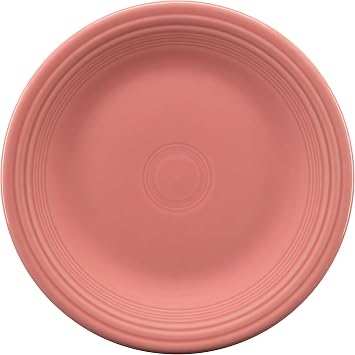 Fiesta Bistro Coupe 9 Luncheon Plate Durable Ceramic, Lead-Free, Dishwasher/Microwave/Oven Safe Made in USA - Peony