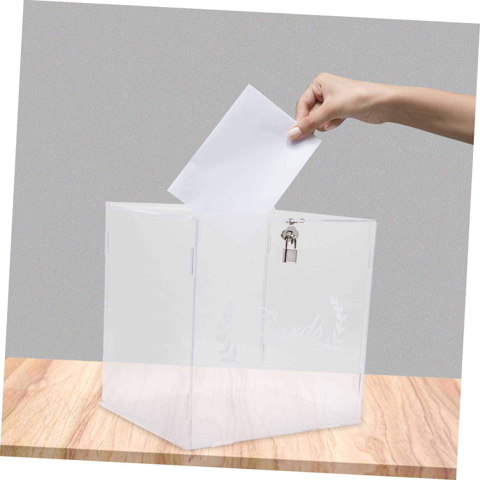 VILLCASE Transparente Acryl Kasten für Hochzeitskarten Nachrichtensammlung und Erinnerungen Sichtbares Design Dekorativ für Empfang und Party