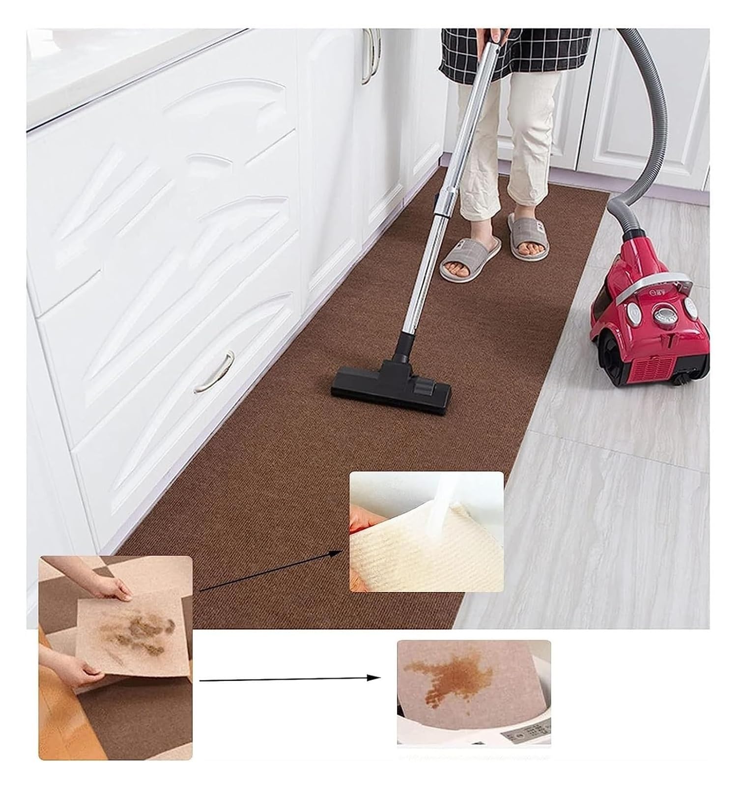 dalles de moquette, Carreaux de moquette peler et coller les carreaux(Black)