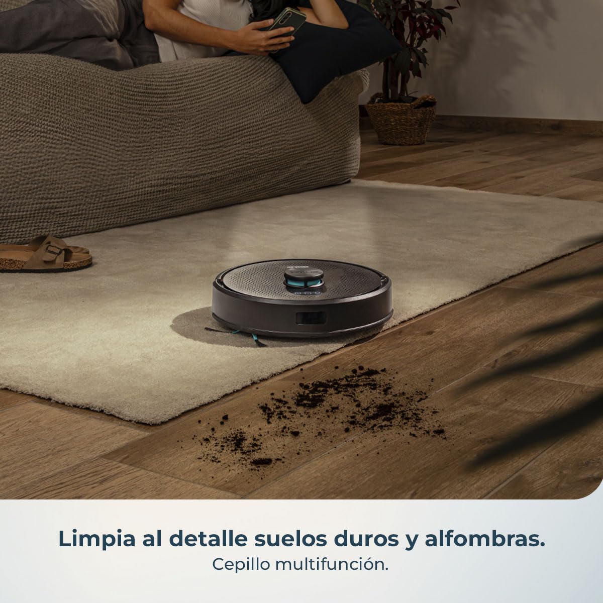 Cecotec Robot Aspirador y Friegasuelos Conga Y50 X-Treme 5000Pa Base Autovaciado 3L Navegación Láser